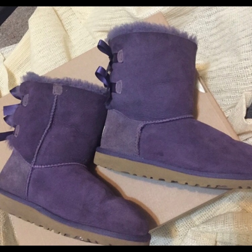 Purple Bailey Bow Uggs